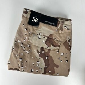 Hyper Denim Mens Desert Chocolate Chip Camo Cargo Pants Size 38 NWT